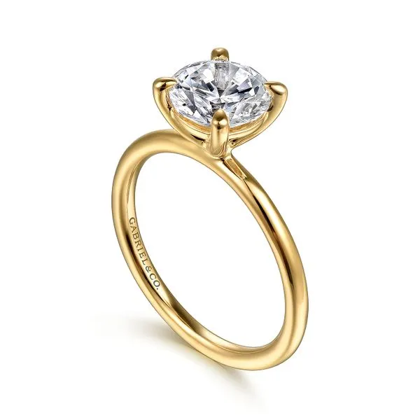 14K Yellow Gold Round Solitaire Engagement Ring Image 3 Koerbers Fine Jewelry Inc New Albany, IN