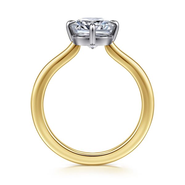 14K 2-Tone White and Yellow Gold Solitaire Engagement Ring Image 2 Koerbers Fine Jewelry Inc New Albany, IN