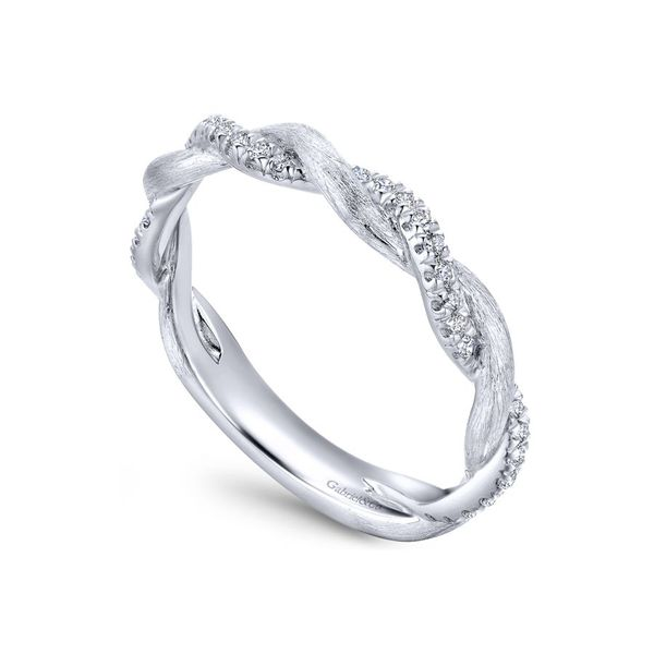 14K White Gold Diamond Twisted Fashion Ring Image 2 Koerbers Fine Jewelry Inc New Albany, IN