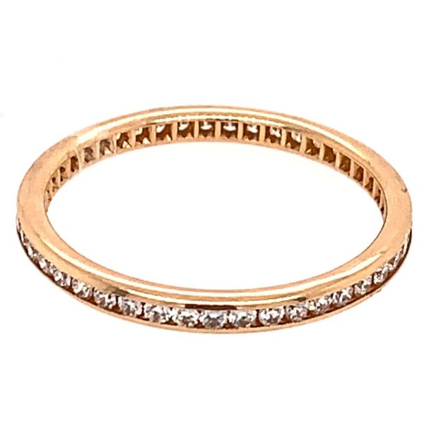 18K Yellow Gold Petite Channel Set Wedding Band Koerbers Fine Jewelry Inc New Albany, IN