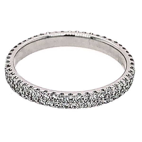 18K White Gold Pave Eternity Band Koerbers Fine Jewelry Inc New Albany, IN
