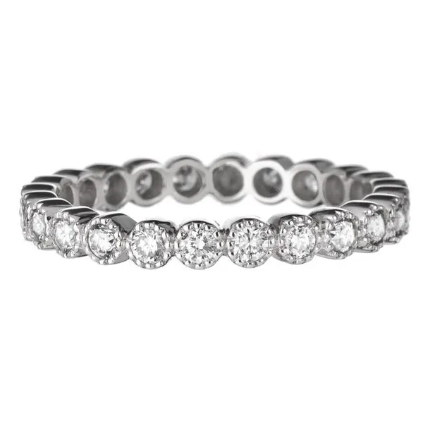 18K White Gold Bezel Set Stackable or Wedding Band Koerbers Fine Jewelry Inc New Albany, IN