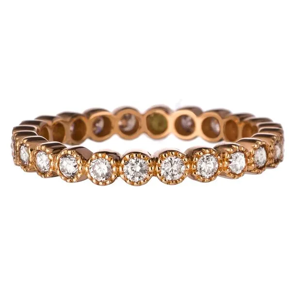 18K Rose Gold Bezel Set Stackable or Wedding Band Koerbers Fine Jewelry Inc New Albany, IN