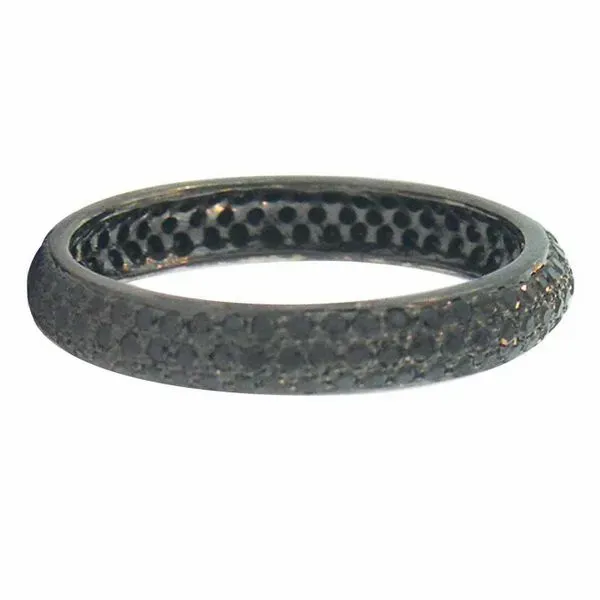 18K Black Rhodium Pave Set Stackable or Wedding Band Koerbers Fine Jewelry Inc New Albany, IN