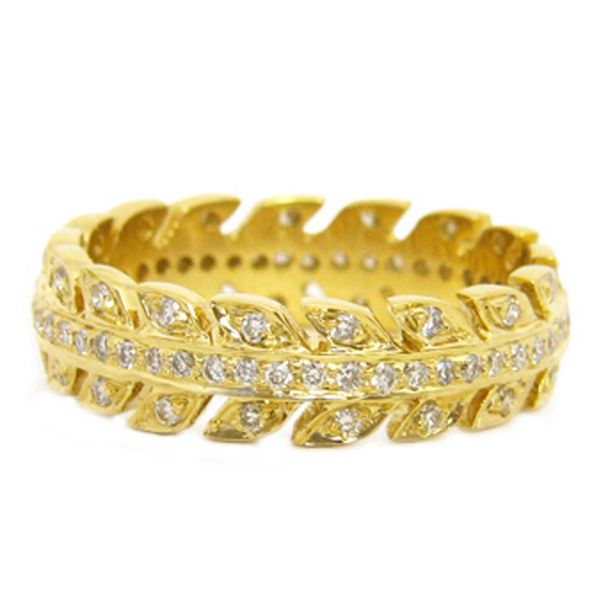 18K Yellow Gold Arrow Eternity Stackable or Wedding Band Koerbers Fine Jewelry Inc New Albany, IN