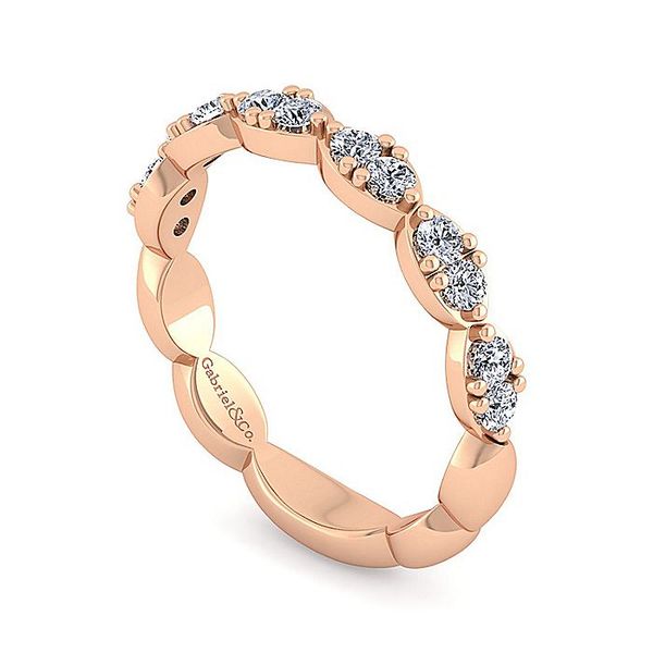 14K Rose Gold Diamond Stackable or Wedding Band Image 3 Koerbers Fine Jewelry Inc New Albany, IN
