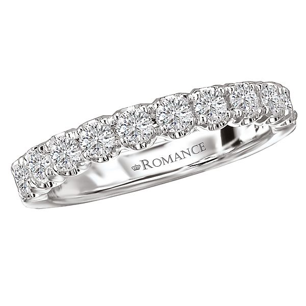 18K White Gold Romance 10 Round Diamond Wedding Band Image 2 Koerbers Fine Jewelry Inc New Albany, IN