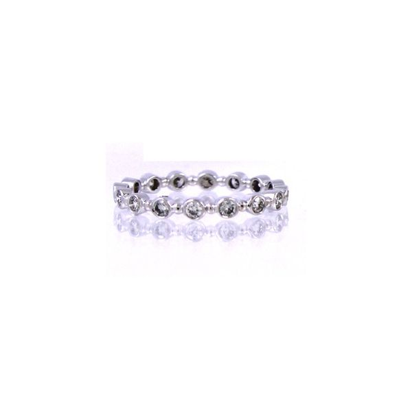18K White Gold Petit Bubble Wedding or Stackable Band Koerbers Fine Jewelry Inc New Albany, IN