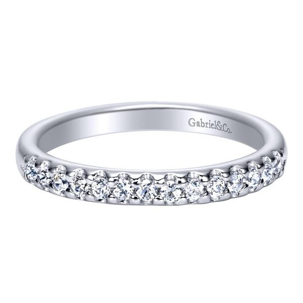 14K White Gold Round 14 Stone Diamond Anniversary Band Koerbers Fine Jewelry Inc New Albany, IN