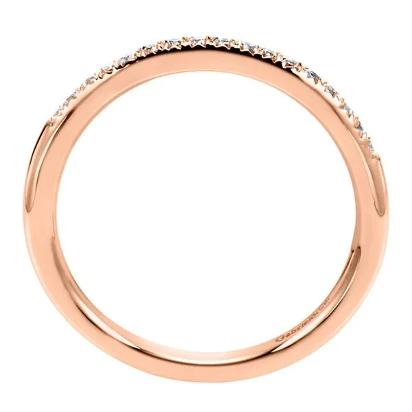 14K Rose Gold Prong Set Diamond Wedding Band Image 2 Koerbers Fine Jewelry Inc New Albany, IN