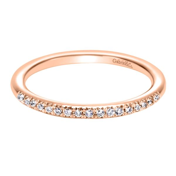 14K Rose Gold Prong Set Diamond Wedding Band Koerbers Fine Jewelry Inc New Albany, IN