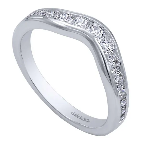 14K White Gold Curved Channel Set Band Image 2 Koerbers Fine Jewelry Inc New Albany, IN