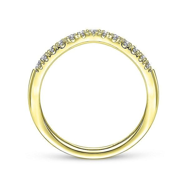 14K Yellow Gold Curved French Pave Set Band Image 3 Koerbers Fine Jewelry Inc New Albany, IN