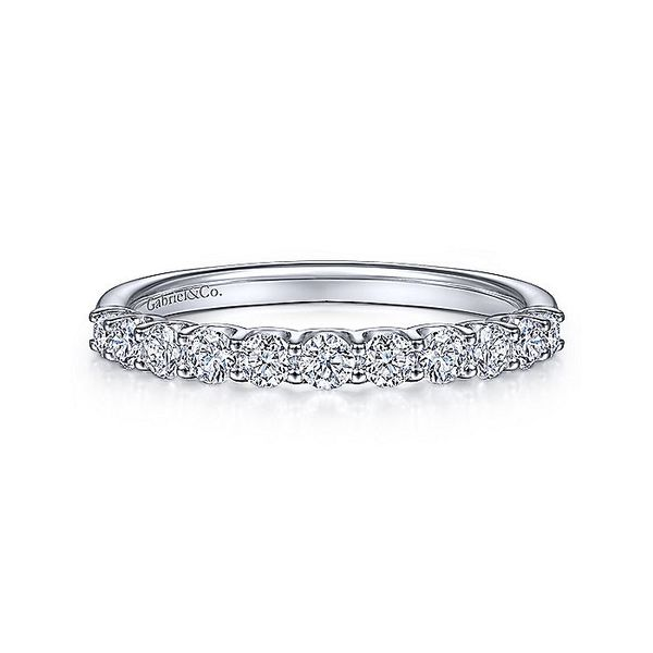 14K White Gold Round 11 Stone Diamond Anniversary Band Koerbers Fine Jewelry Inc New Albany, IN