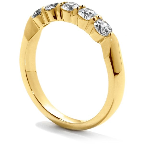 18K Yellow Gold Five-Stone Diamond Wedding Band Image 2 Koerbers Fine Jewelry Inc New Albany, IN