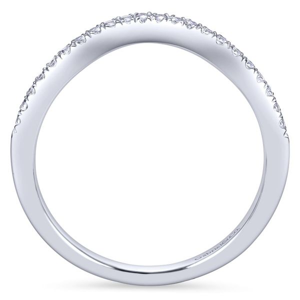 14K White Gold Curved Prong Set Contour Diamond Wedding Band Image 3 Koerbers Fine Jewelry Inc New Albany, IN