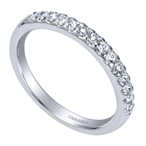 14K White Gold Shared Prong Straight Diamond Wedding Band Image 3 Koerbers Fine Jewelry Inc New Albany, IN