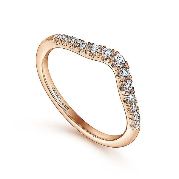 14K Rose Gold Curved Diamond Anniversary Band Image 3 Koerbers Fine Jewelry Inc New Albany, IN
