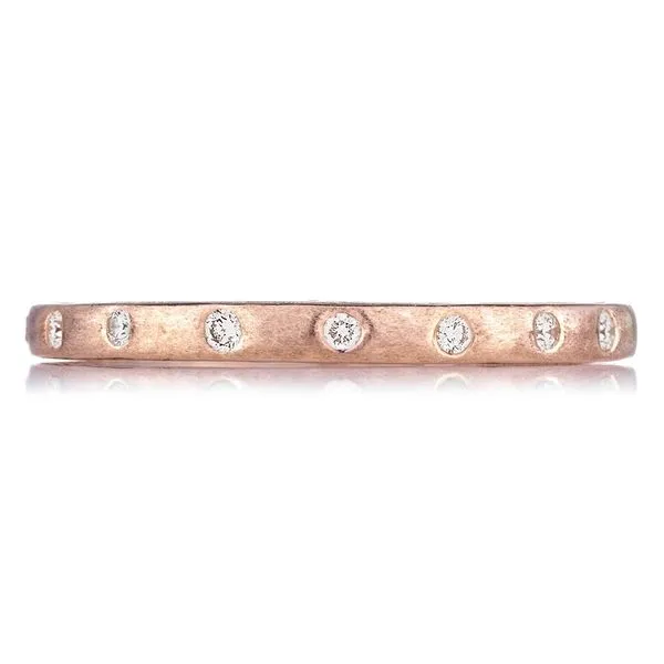 18K Rose Gold Dunes Narrow Diamond Brushed Band Koerbers Fine Jewelry Inc New Albany, IN