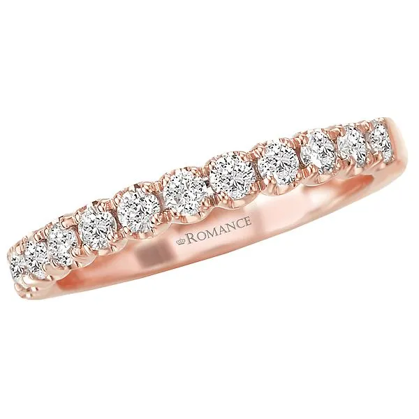 18K Rose Gold Romance Round Diamond Wedding Band Image 2 Koerbers Fine Jewelry Inc New Albany, IN