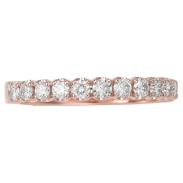 18K Rose Gold Romance Round Diamond Wedding Band Koerbers Fine Jewelry Inc New Albany, IN