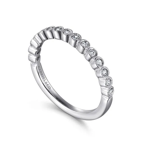 14K White Gold Round Bezel Set Diamond Anniversary Band Image 3 Koerbers Fine Jewelry Inc New Albany, IN