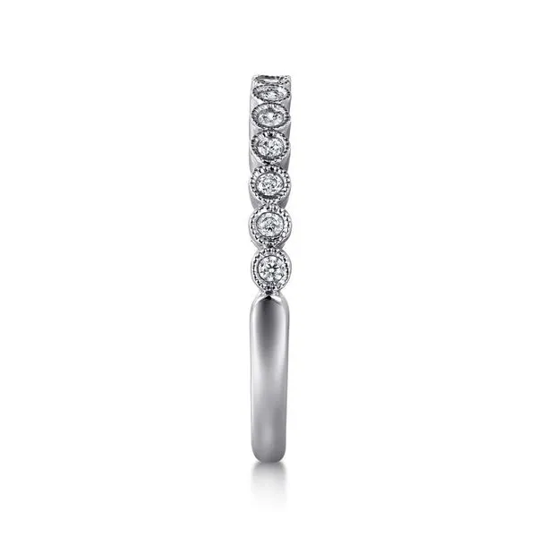 14K White Gold Round Bezel Set Diamond Anniversary Band Image 4 Koerbers Fine Jewelry Inc New Albany, IN