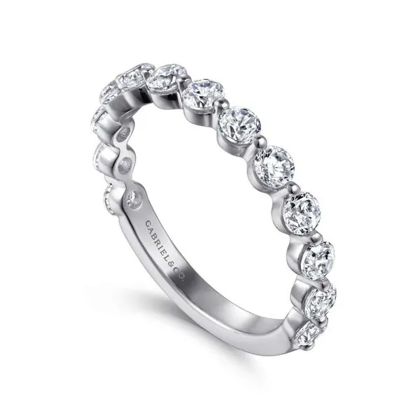 14K White Gold Single Prong Diamond Anniversary Band Image 3 Koerbers Fine Jewelry Inc New Albany, IN