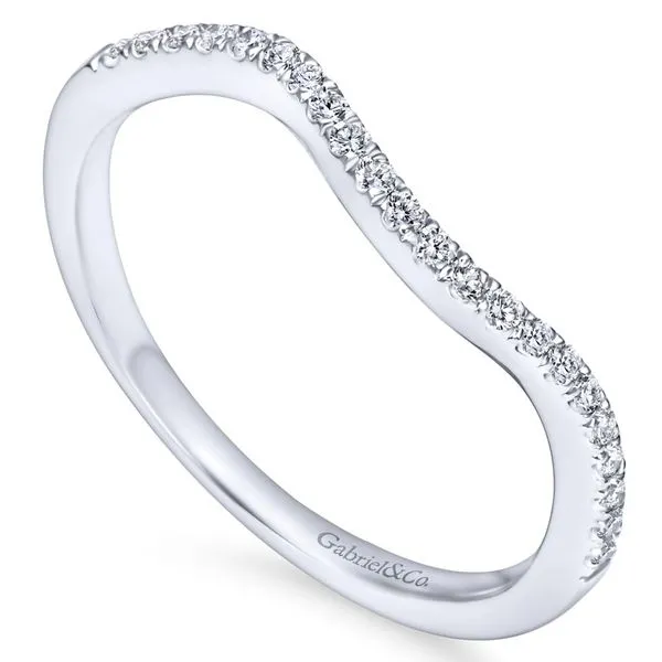 14K White Gold Curved Prong Set Contour Diamond Wedding Band Image 2 Koerbers Fine Jewelry Inc New Albany, IN