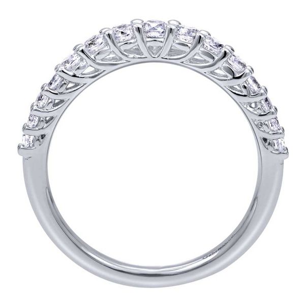 14K White Gold Curved Shared Prong Set Band Image 2 Koerbers Fine Jewelry Inc New Albany, IN