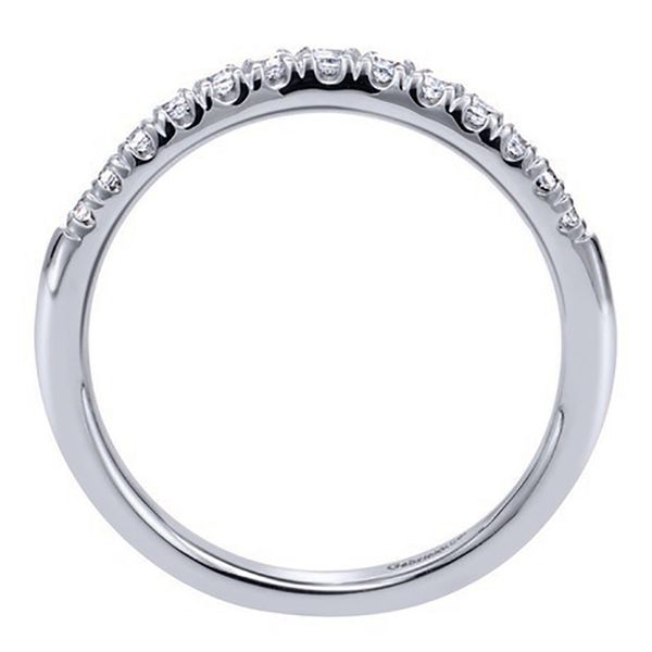 14K White Gold Curved French Pave Set Band Image 2 Koerbers Fine Jewelry Inc New Albany, IN