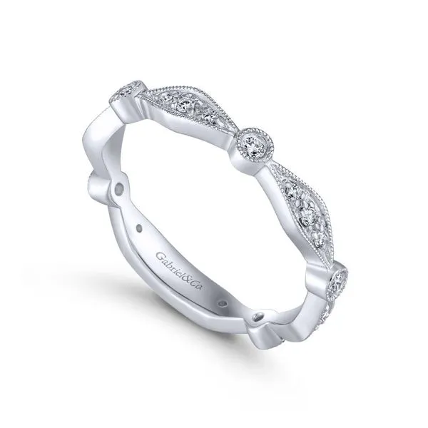 14K White Gold Stackable Diamond Wedding Band Image 2 Koerbers Fine Jewelry Inc New Albany, IN