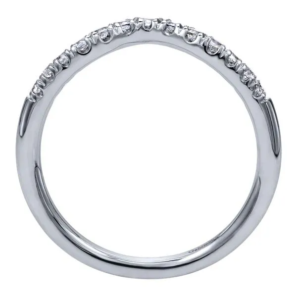 14K White Gold French Pavé Curved Diamond Wedding Band Image 3 Koerbers Fine Jewelry Inc New Albany, IN