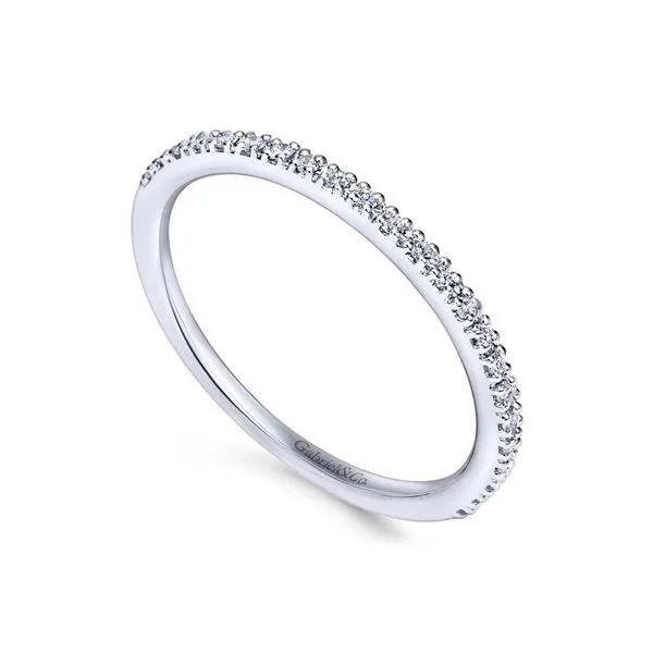 14K White Gold Prong Set Straight Diamond Wedding Band Image 2 Koerbers Fine Jewelry Inc New Albany, IN