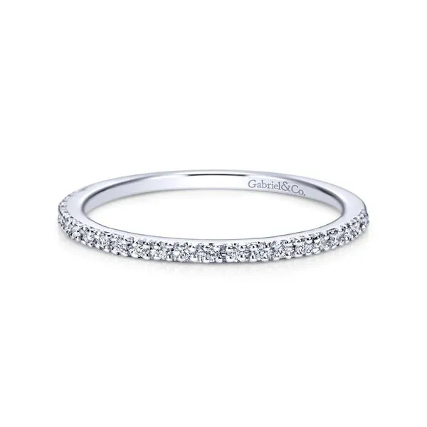 14K White Gold Prong Set Straight Diamond Wedding Band Koerbers Fine Jewelry Inc New Albany, IN
