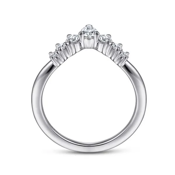 14K White Gold Curved Diamond Anniversary Band Image 2 Koerbers Fine Jewelry Inc New Albany, IN