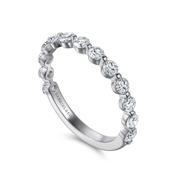 14K White Gold Single Prong Diamond Anniversary Band Image 3 Koerbers Fine Jewelry Inc New Albany, IN