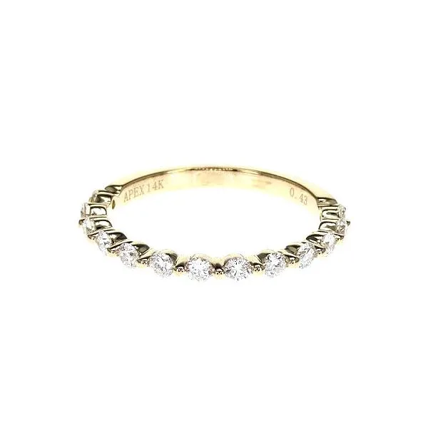 14K Yellow Gold Single Shared Prong Wedding Band Koerbers Fine Jewelry Inc New Albany, IN