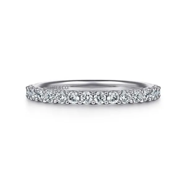 14K White Gold Shared Prong Set Diamond Wedding Band Koerbers Fine Jewelry Inc New Albany, IN