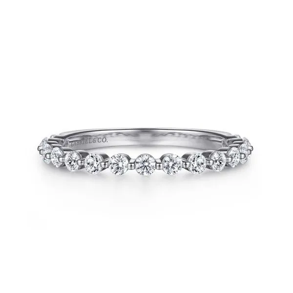 14K White Gold Single Prong Diamond Anniversary Band Koerbers Fine Jewelry Inc New Albany, IN
