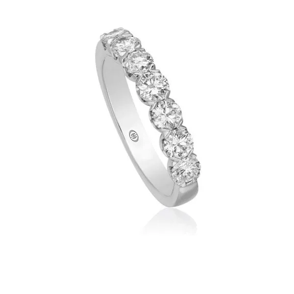 14K White Gold 7 Stone Wedding Band Koerbers Fine Jewelry Inc New Albany, IN