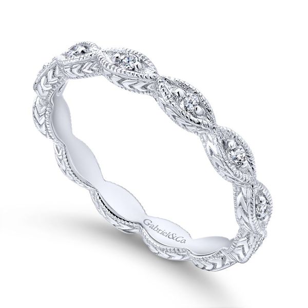 14K White Gold Diamond Marquise Station Ring Image 2 Koerbers Fine Jewelry Inc New Albany, IN
