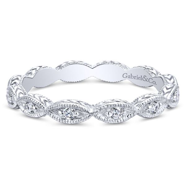 Estate 14K White Gold Diamond Marquise Station Ring Koerbers Fine Jewelry Inc New Albany, IN