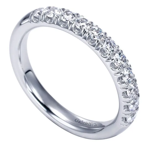 14K White Gold Straight Diamond Wedding Band Image 2 Koerbers Fine Jewelry Inc New Albany, IN