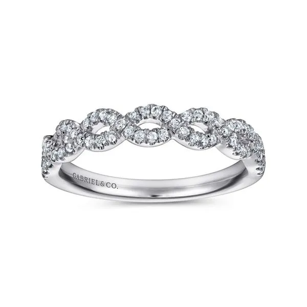 14K White Gold Twisted Diamond Anniversary Band Image 4 Koerbers Fine Jewelry Inc New Albany, IN