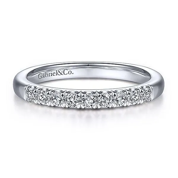 14K White Gold Round 9 Stone Diamond Anniversary Band Koerbers Fine Jewelry Inc New Albany, IN