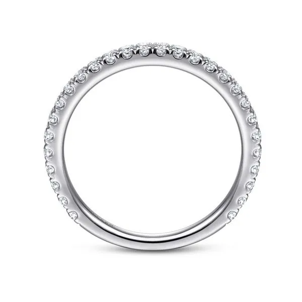 14K White Gold Straight Stackable Diamond Wedding Band Image 2 Koerbers Fine Jewelry Inc New Albany, IN