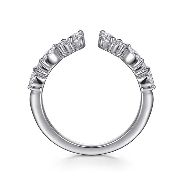 14K White Gold Prong Marquise and Round Diamond Anniversary Band Image 2 Koerbers Fine Jewelry Inc New Albany, IN