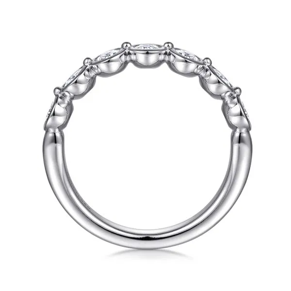 14K White Gold Bezel Oval 7 Stone Diamond Anniversary Band Image 2 Koerbers Fine Jewelry Inc New Albany, IN