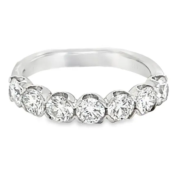 14K White Gold 7 Stone Wedding Band Koerbers Fine Jewelry Inc New Albany, IN